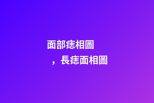 面部痣相圖，長痣面相圖